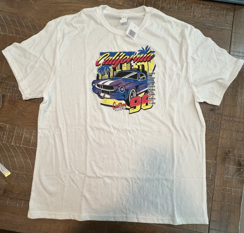 Men's Classic Car Graphic T-shirt Size XL X-Large Car Show Event NWT Classic Car